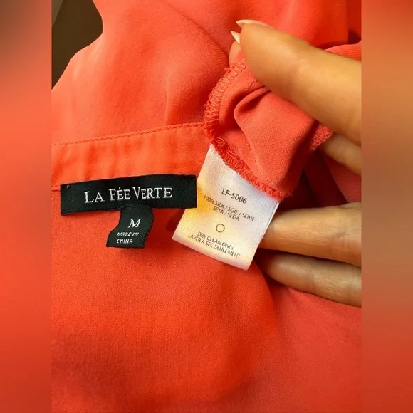 La Fee Verte 100% silk top - Picture 3 of 3